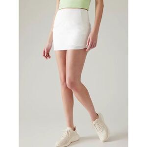 Athleta Run With It Skort Skirt 14" Womens Medium White
